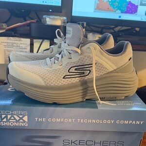 Skechers Light Gray Max Cushioning Sneakers